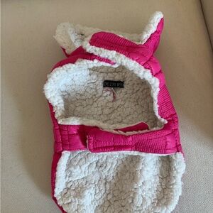 Pink Quilted Dog Jacket with Fleece Lining